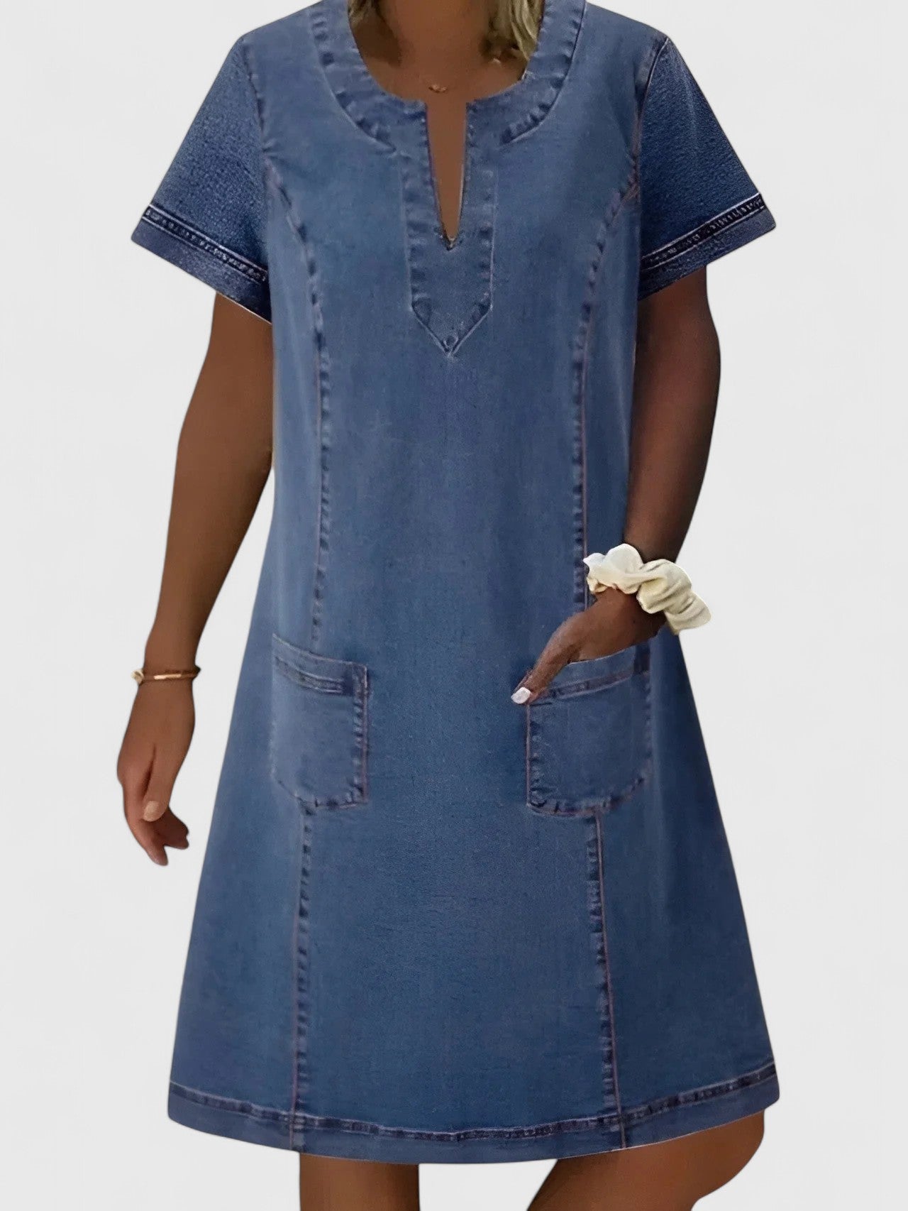 Ellie - rochie elegantă din denim — imagine 1