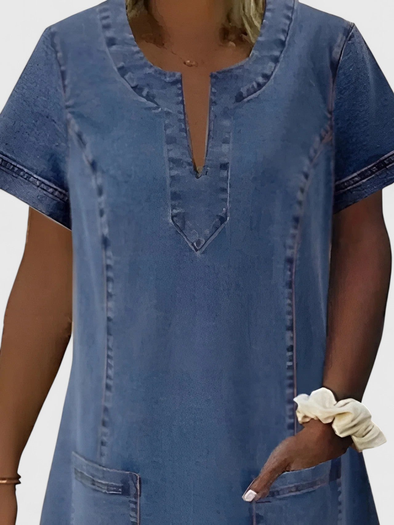 Ellie - rochie elegantă din denim — imagine 2