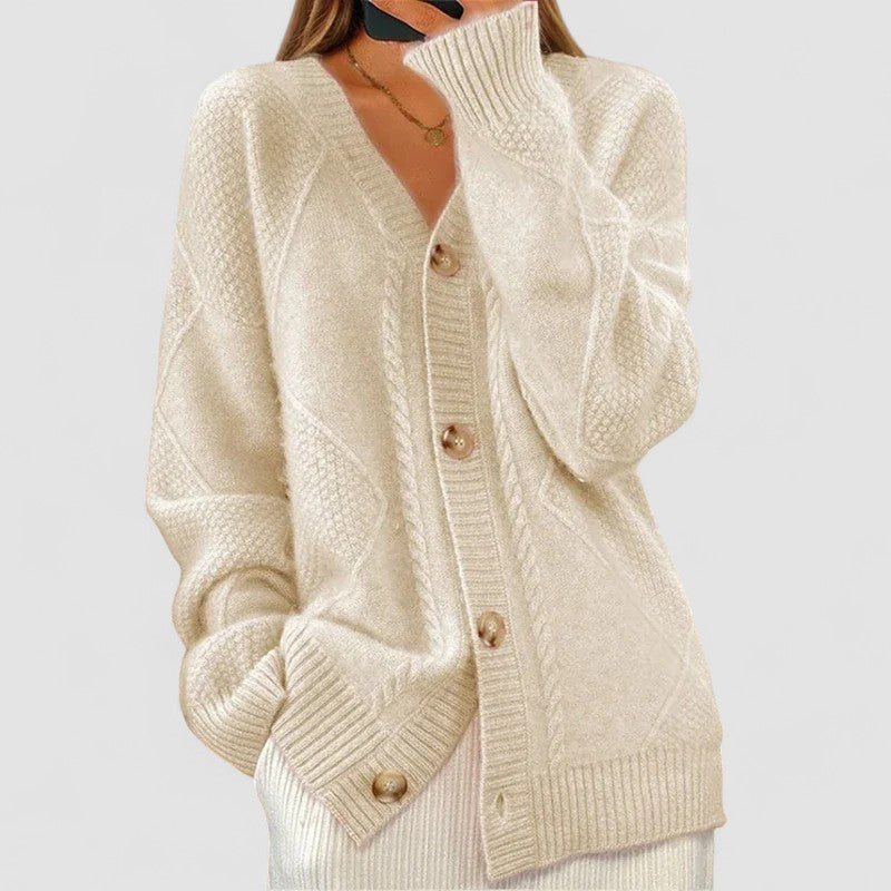Eloísa - cardigan din tricot cu nervuri — imagine 1