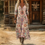 Emery - rochie casual cu mânecă lungă, cu inspirație retro — imagine 1