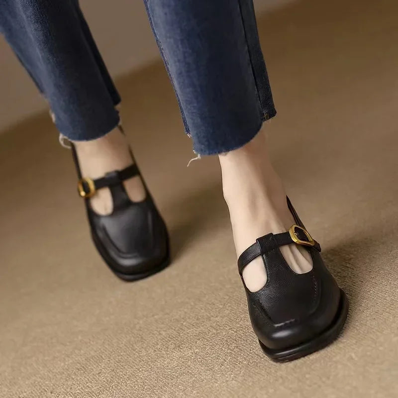 Emilia - pantofi retro cu bareta în T — imagine 9