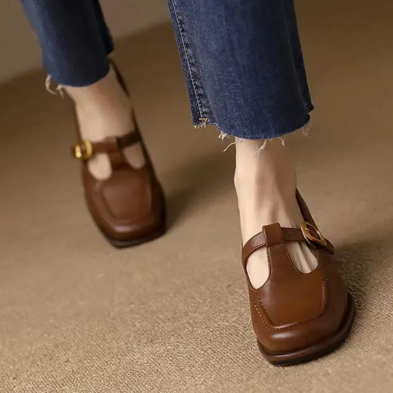 Emilia - pantofi retro cu bareta în T — imagine 10