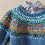 Emily - Pulover clasic retro tricotat — imagine 2