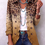 Emma - Sacou cu imprimeu leopard și model gradient, pliuri — imagine 6
