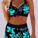Erica - costum de baie cu talie înaltă și imprimeu floral — imagine 1
