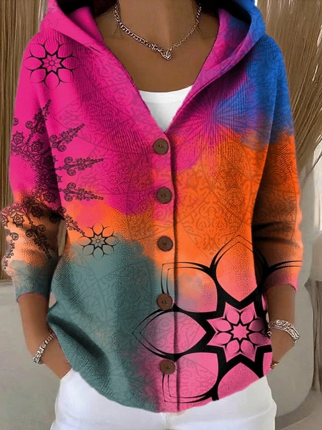 Evelyn - Cardigan cu glugă și model — imagine 2