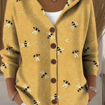 Evelyn - Cardigan cu glugă și model — imagine 3