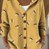 Evelyn - Cardigan cu glugă și model — imagine 3