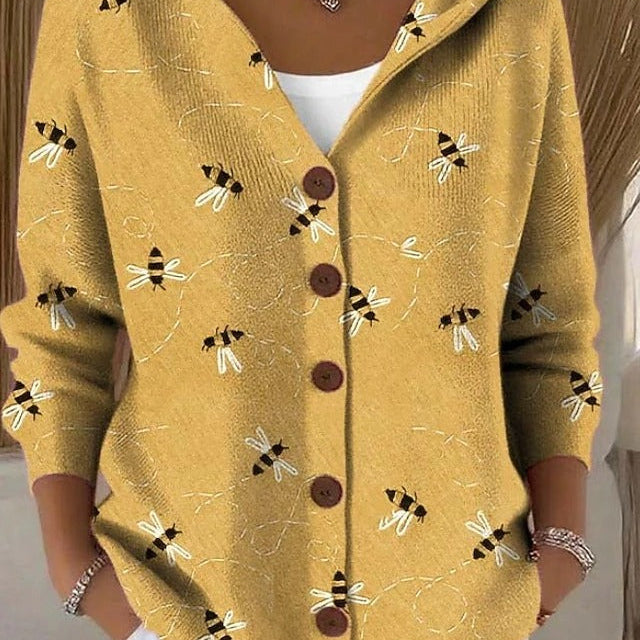 Evelyn - Cardigan cu glugă și model — imagine 3