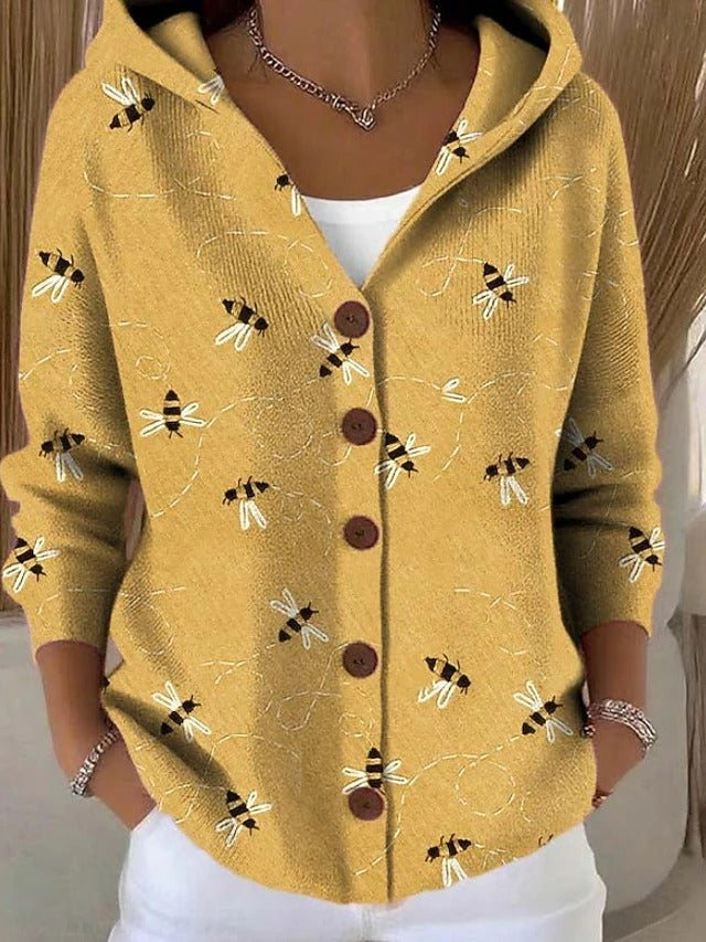 Evelyn - Cardigan cu glugă și model — imagine 3