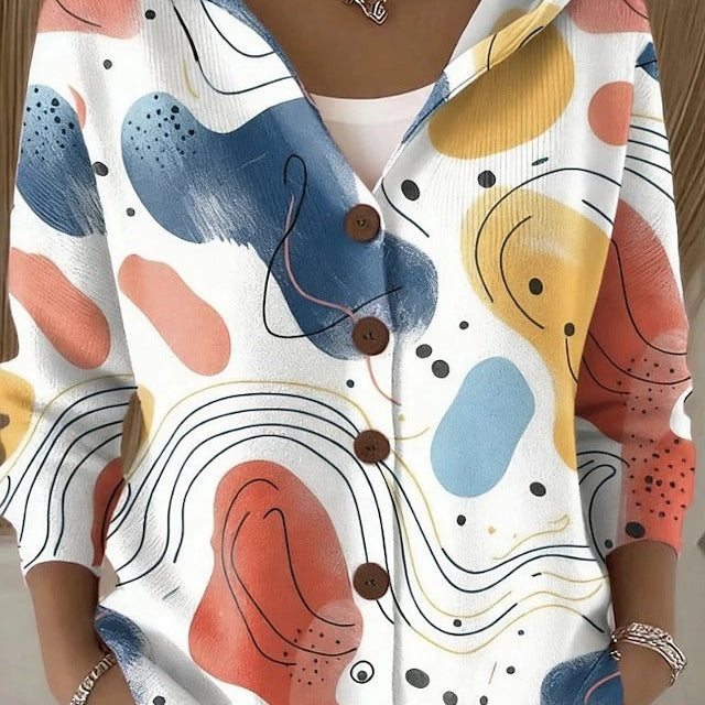 Evelyn - Cardigan cu glugă și model — imagine 4