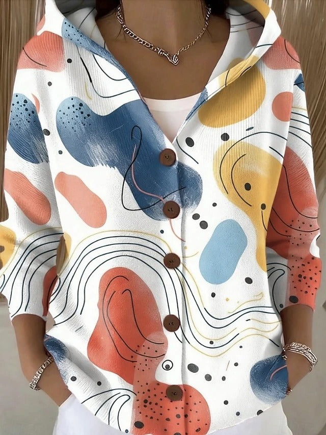Evelyn - Cardigan cu glugă și model — imagine 4