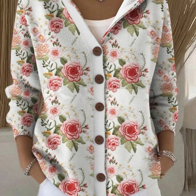 Evelyn - Cardigan cu glugă și model — imagine 6