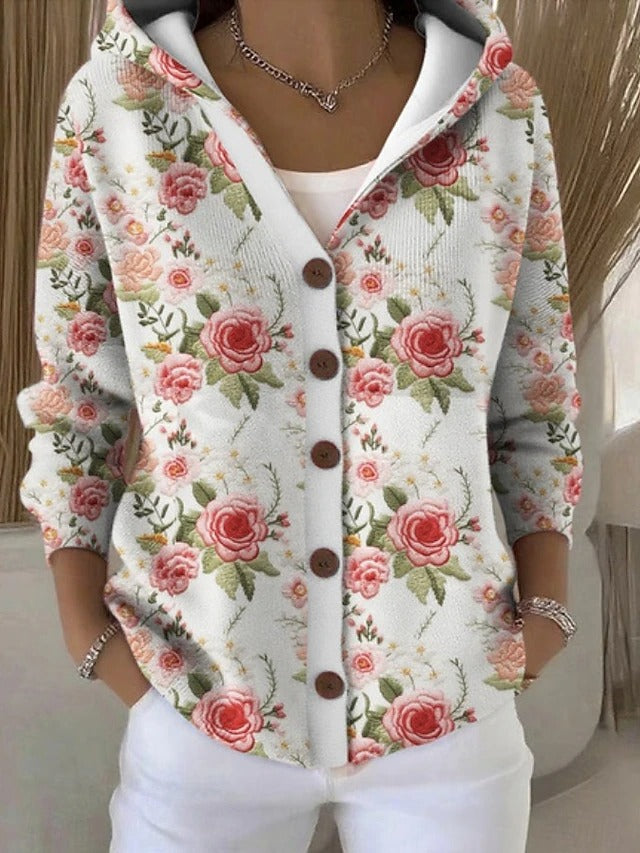 Evelyn - Cardigan cu glugă și model — imagine 6