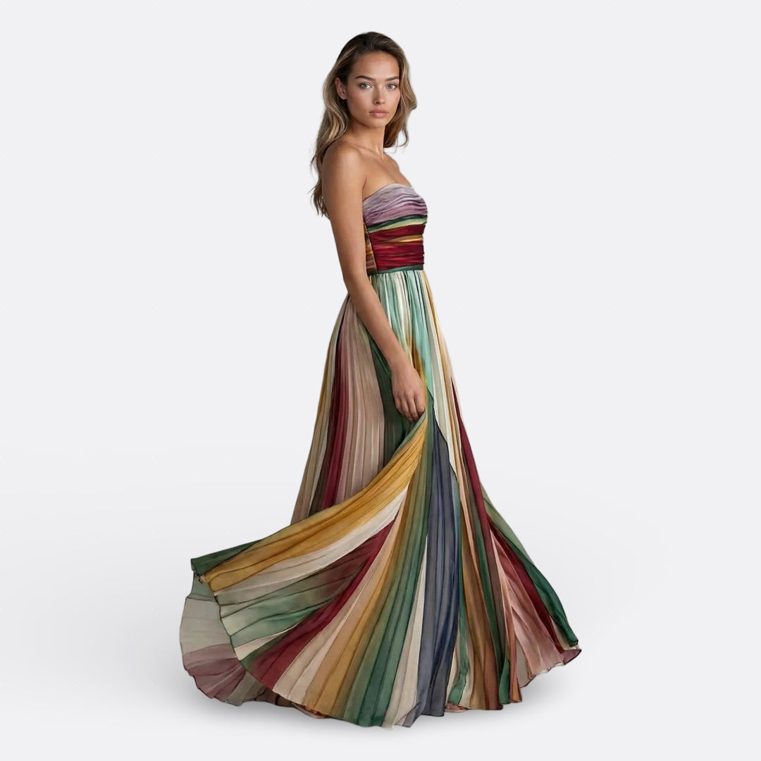 Everly - rochie lungă fără bretele — imagine 2
