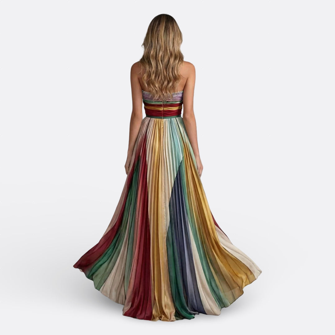 Everly - rochie lungă fără bretele — imagine 3