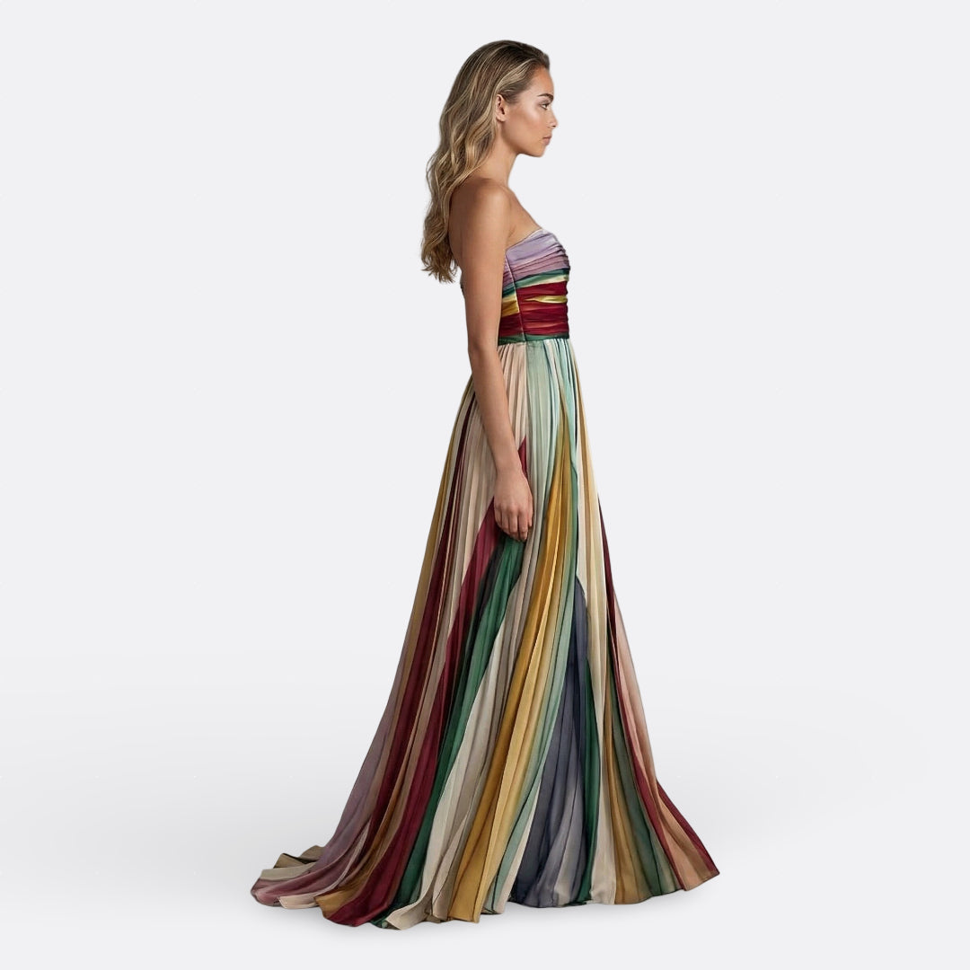 Everly - rochie lungă fără bretele — imagine 4