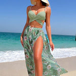 Set bikini cu talie înaltă Faith cu rochie de plajă asortată — imagine 1