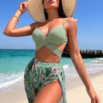 Set bikini cu talie înaltă Faith cu rochie de plajă asortată — imagine 4