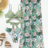 Set bikini cu talie înaltă Faith cu rochie de plajă asortată — imagine 8