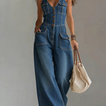 Freya - salopetă largă din denim casual — imagine 2