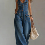 Freya - salopetă largă din denim casual — imagine 2