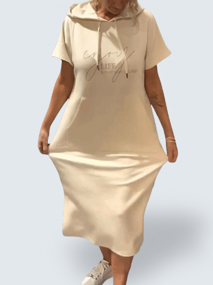 Gabriella - rochie casual cu glugă — imagine 1
