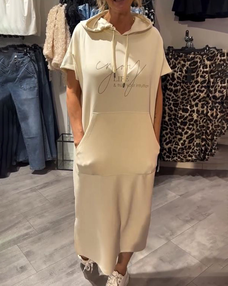 Gabriella - rochie casual cu glugă — imagine 5