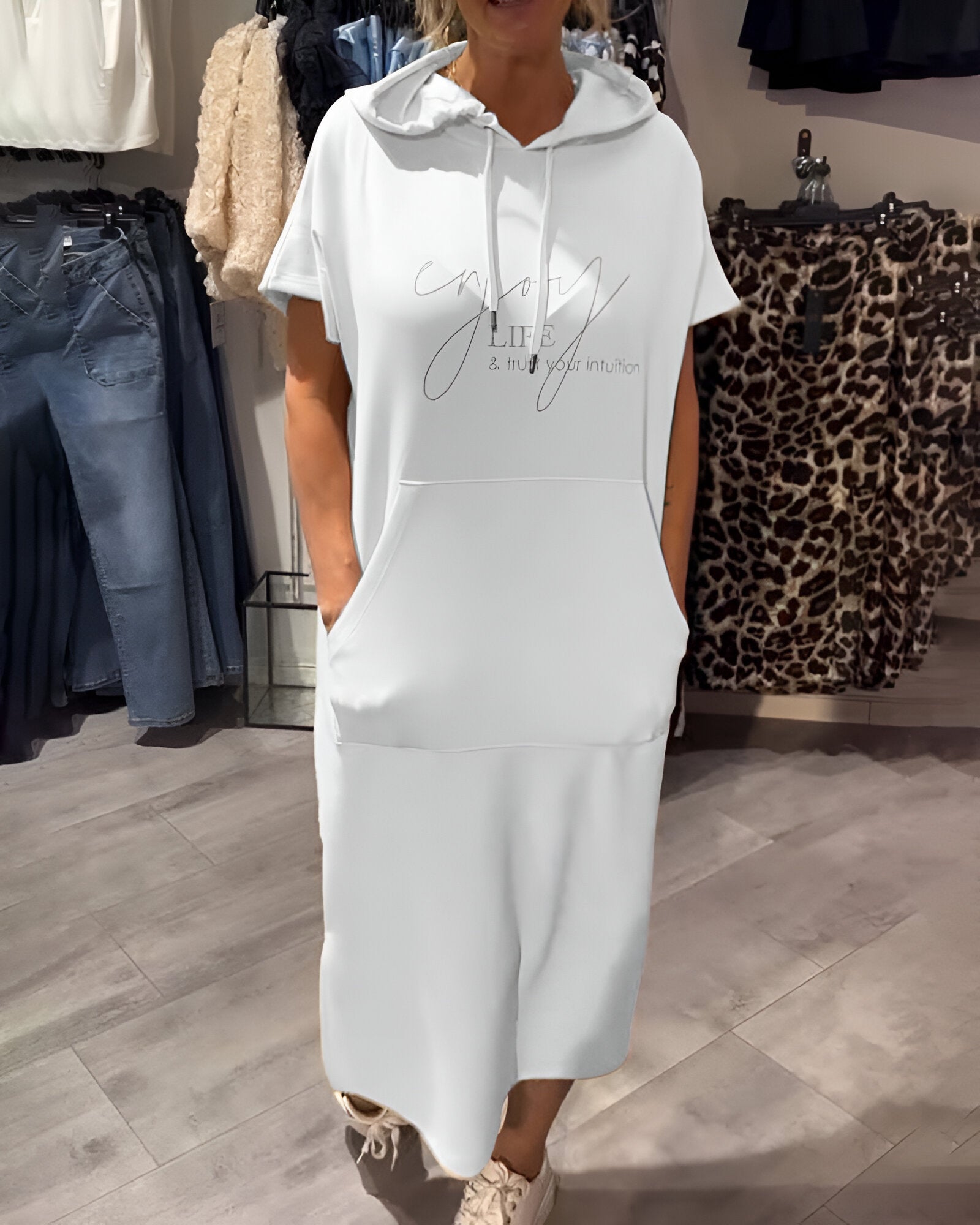 Gabriella - rochie casual cu glugă — imagine 6