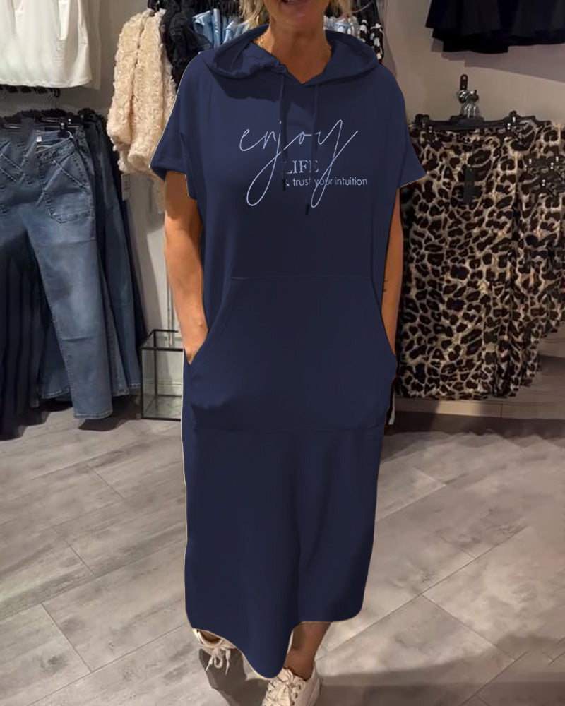 Gabriella - rochie casual cu glugă — imagine 7