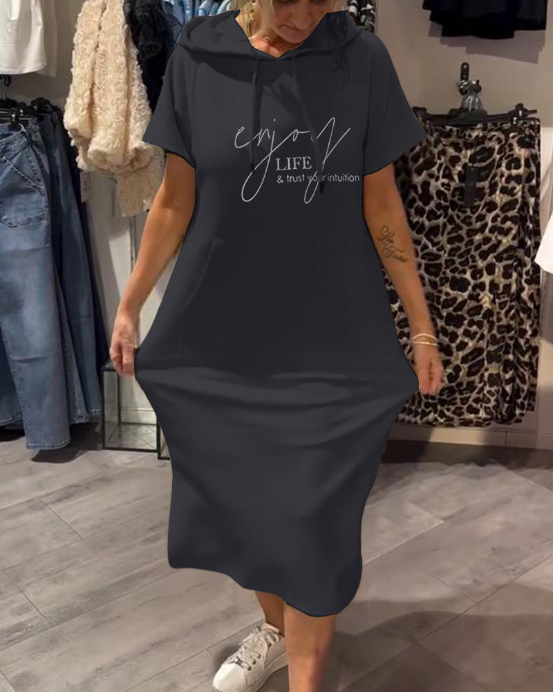 Gabriella - rochie casual cu glugă — imagine 9