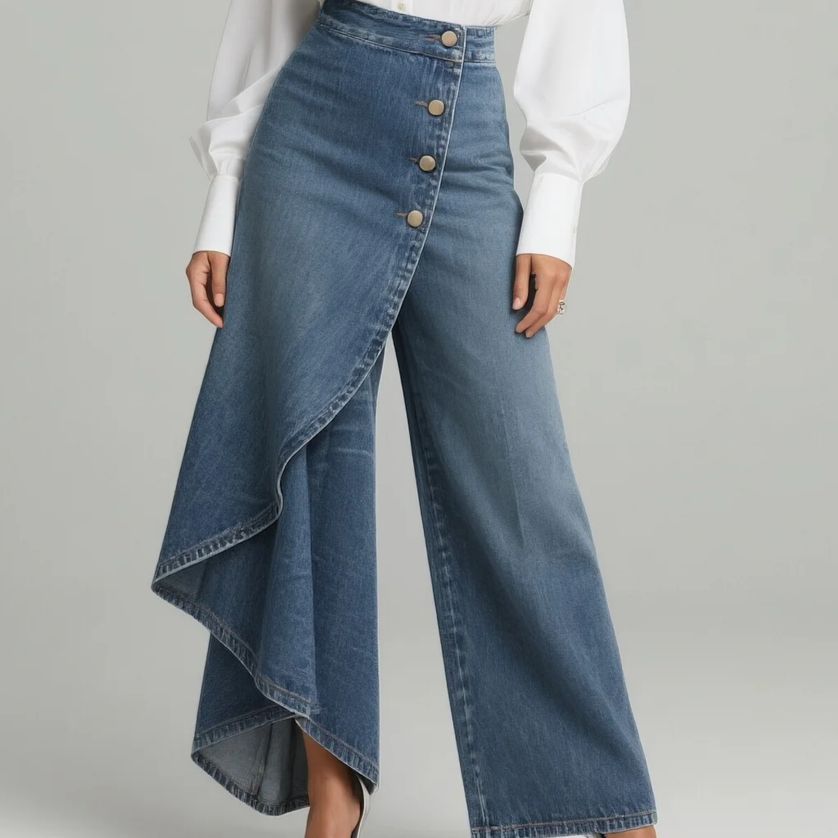 Gabrielle - pantaloni din denim înfășurați — imagine 2