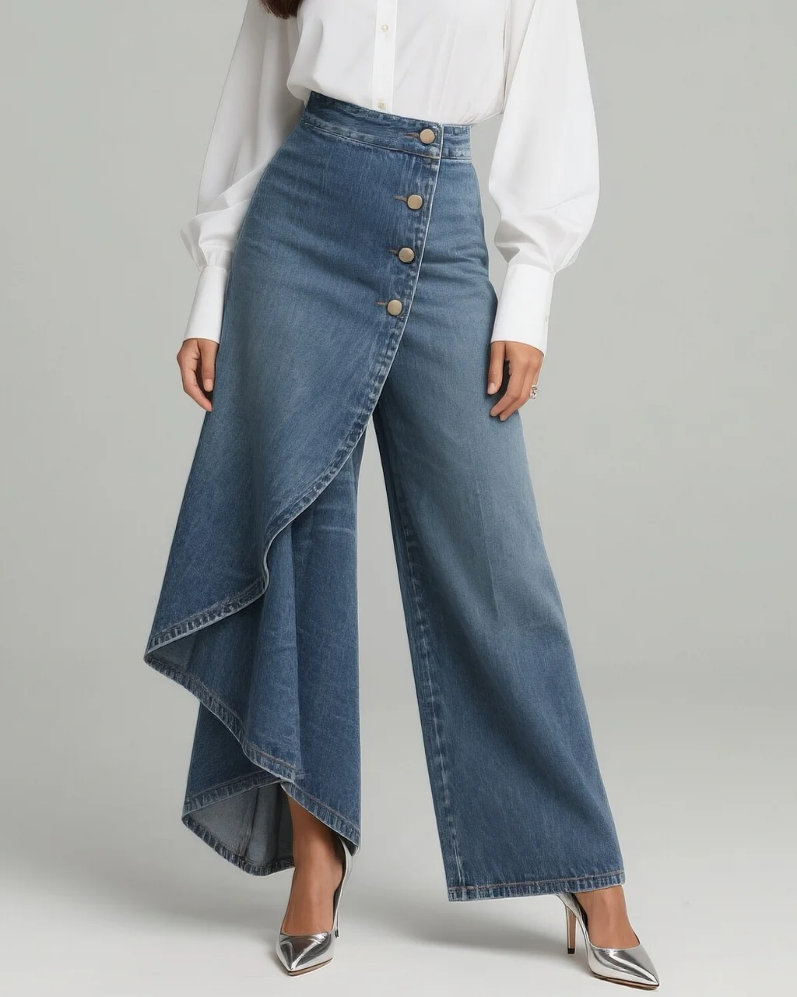 Gabrielle - pantaloni din denim înfășurați — imagine 2