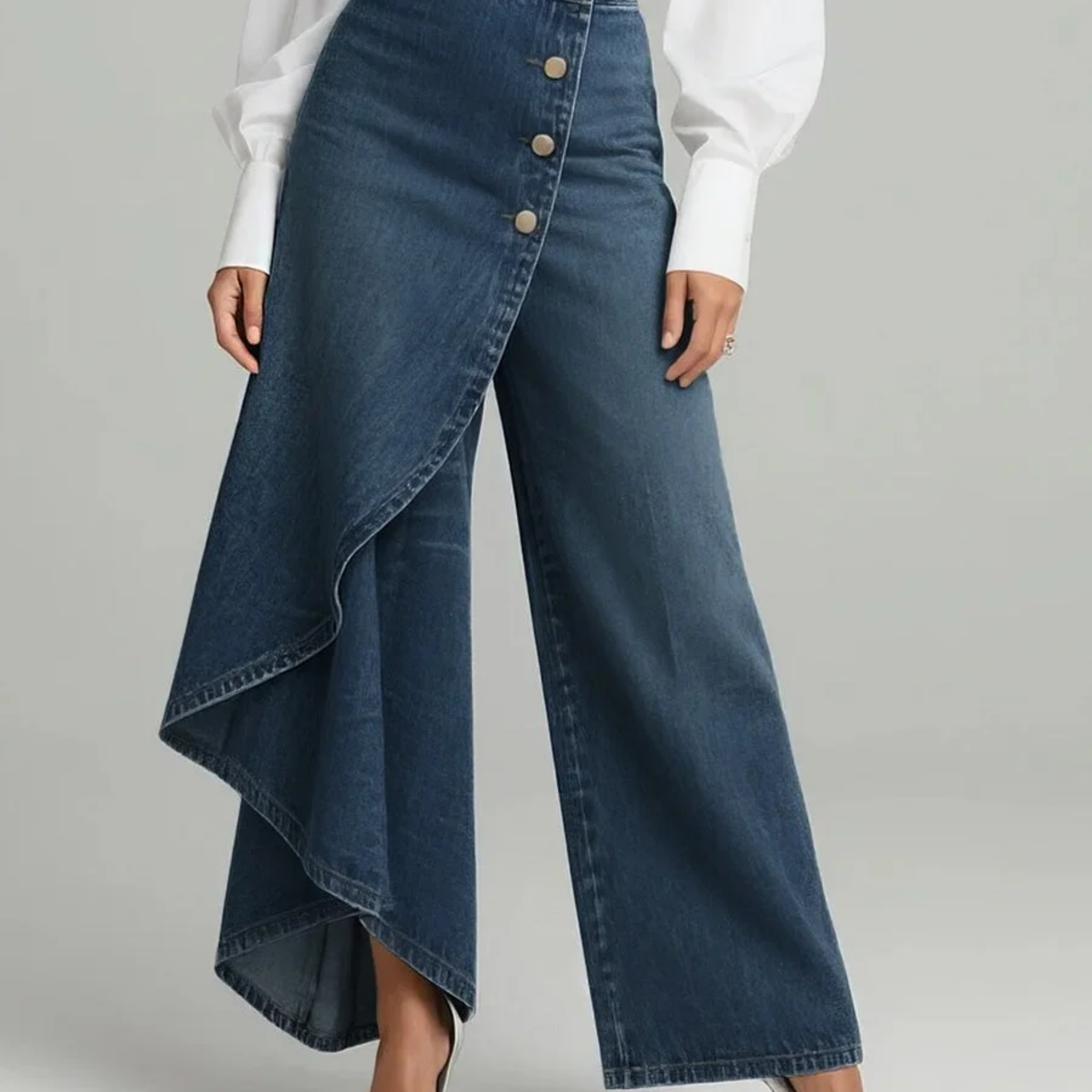 Gabrielle - pantaloni din denim înfășurați — imagine 4