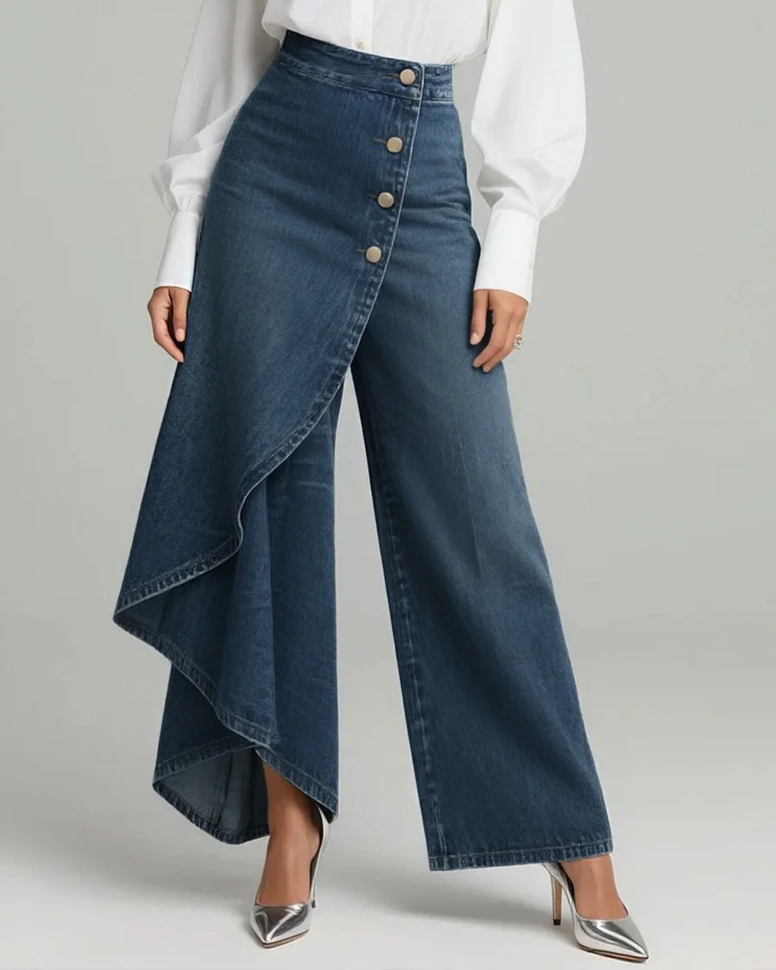 Gabrielle - pantaloni din denim înfășurați — imagine 4