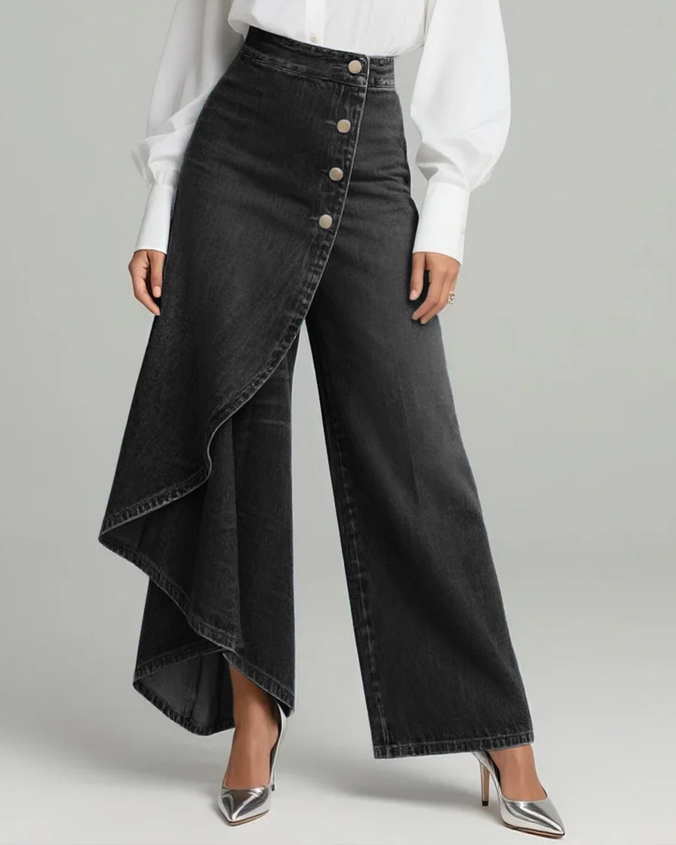Gabrielle - pantaloni din denim înfășurați — imagine 5