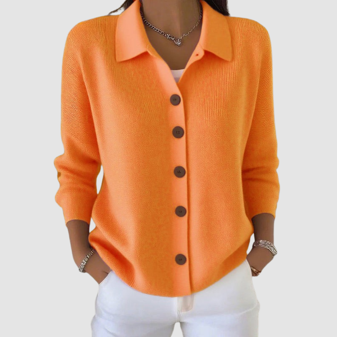 Genevieve - Cardigan moale tricotat cu nasturi — imagine 1