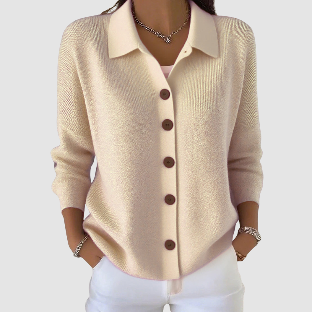 Genevieve - Cardigan moale tricotat cu nasturi — imagine 5