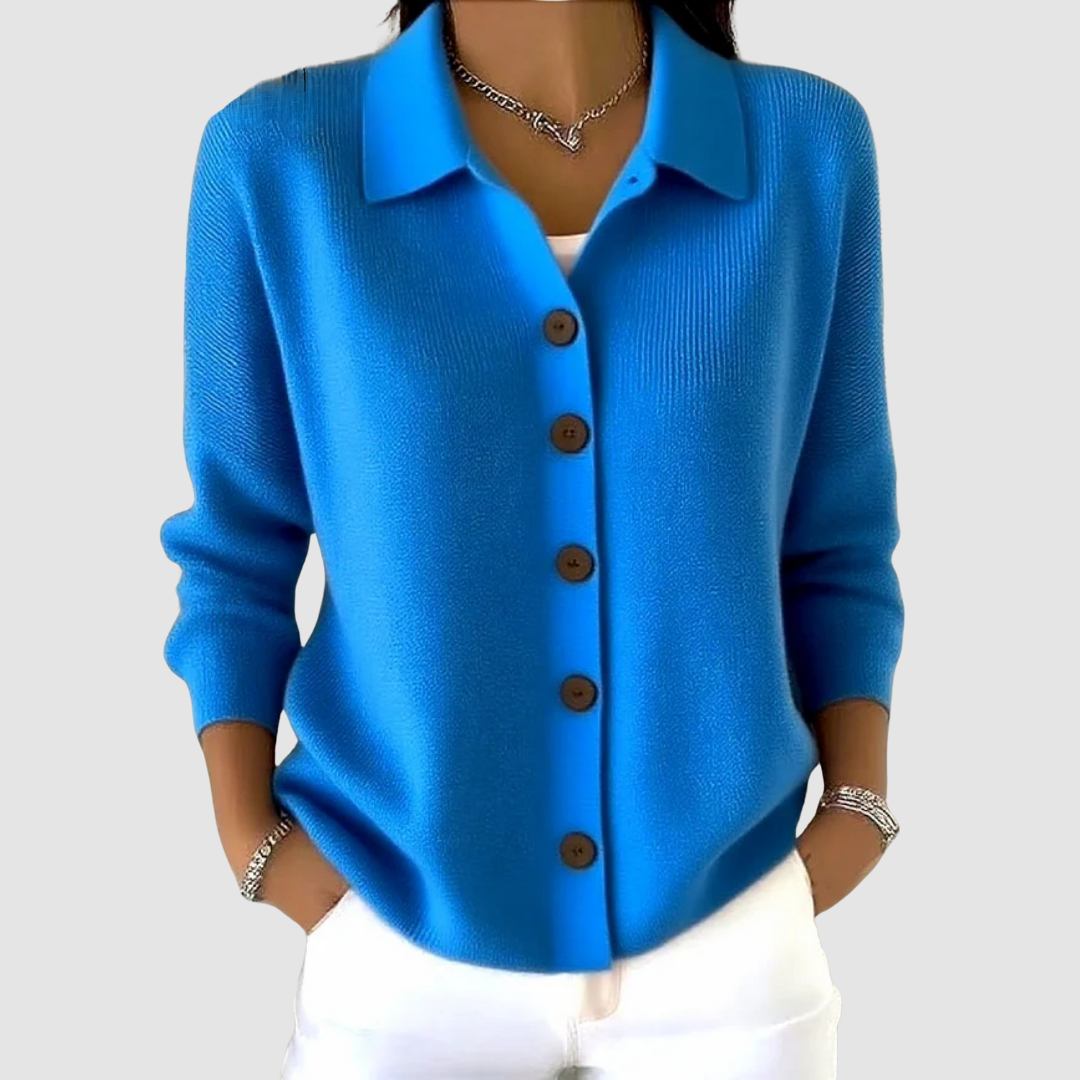 Genevieve - Cardigan moale tricotat cu nasturi — imagine 6
