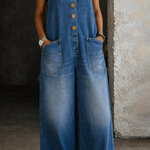 Genevieve - Salopetă din denim cu aspect retro spălat — imagine 2