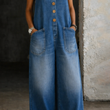 Genevieve - Salopetă din denim cu aspect retro spălat — imagine 2