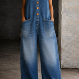 Genevieve - Salopetă din denim cu aspect retro spălat — imagine 4