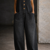 Genevieve - Salopetă din denim cu aspect retro spălat — imagine 7