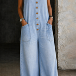 Genevieve - Salopetă din denim cu aspect retro spălat — imagine 8