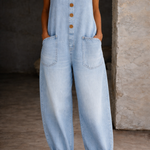 Genevieve - Salopetă din denim cu aspect retro spălat — imagine 10