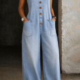 Genevieve - Salopetă din denim cu aspect retro spălat — imagine 15