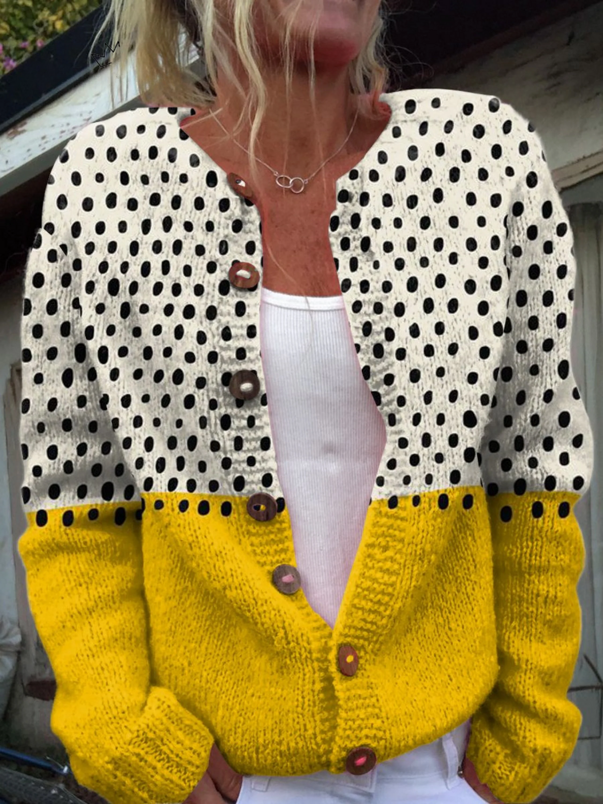 Georgia - Cardigan tricotat retro — imagine 1