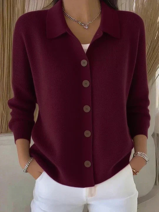 Gloria - Cardigan cu guler șal și nasturi — imagine 1