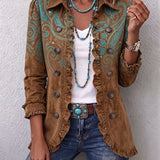 Grace - Palton Paisley cu volane — imagine 1