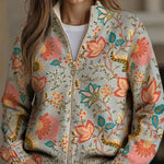 Hailey - Cardigan cu imprimeu retro de grădină cu flori — imagine 1